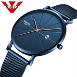 Blue Stainless Steel Watch