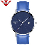 Blue Stainless Steel Watch