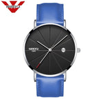Blue Stainless Steel Watch