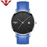 Blue Stainless Steel Watch