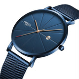 Blue Stainless Steel Watch